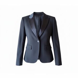 Theory Ladies Tuxedo Style Black Wool and Satin Blazer, 2
